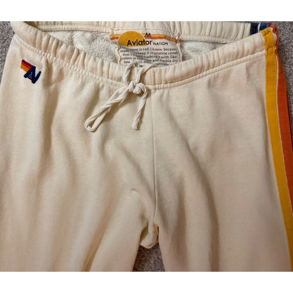 Stripe Sweatpant  White
Aviator Nation Sz m athletic USA designer - Picture 6 of 9